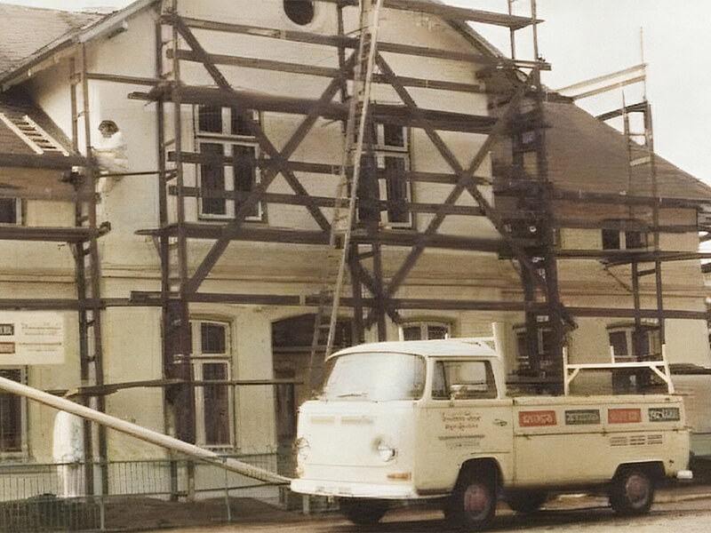 1966 erstes fassadengeruest